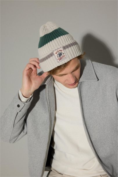 Man Labeled Knit Beanie