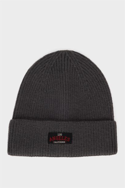 Man Label Printed Knitwear Beanie