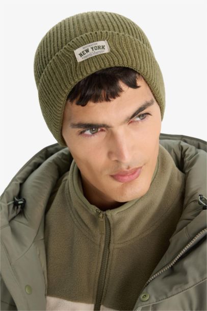 Boy Label Printed Knit Beanie