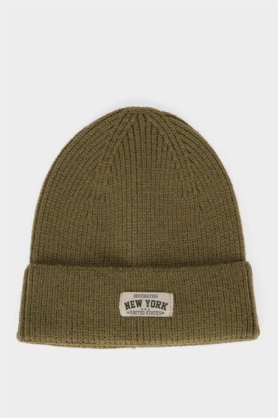 Boy Label Printed Knit Beanie