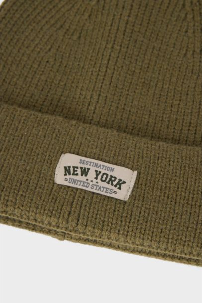 Boy Label Printed Knit Beanie
