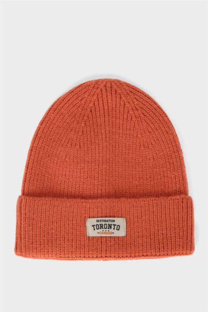 Men's Label Printed Knitted Beanie