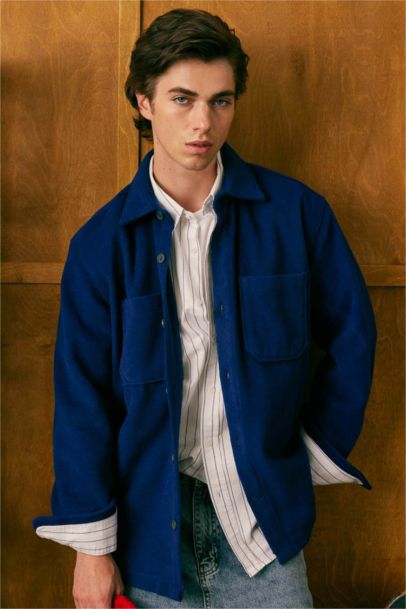 Жакет свободного кроя с воротником-поло