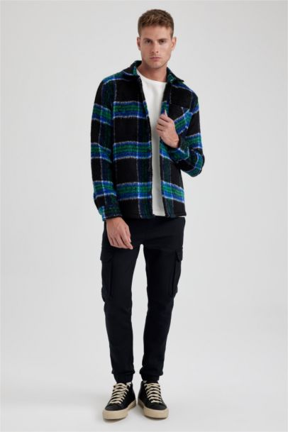 Брюки приталенного кроя из габардина