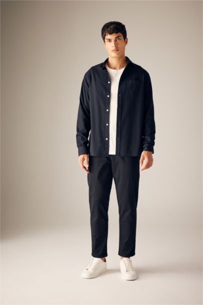 Regular Fit Gabardine Long Sleeve Shirt