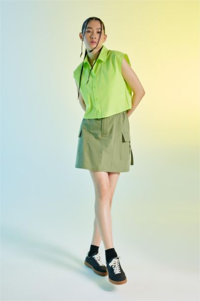 Relax Fit Poplin Sleeveless Shirt