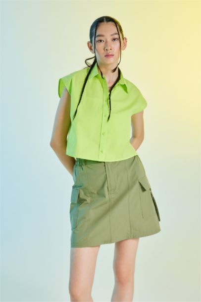 Relax Fit Poplin Sleeveless Shirt
