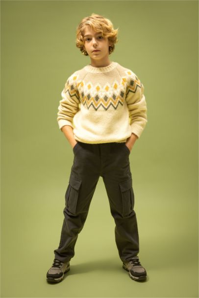 Pull-Over Coupe Régulière à Col De Vélo Pour Garçon