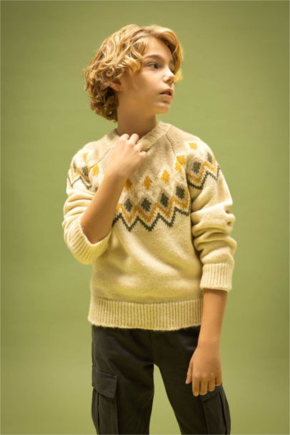 Pull-Over Coupe Régulière à Col De Vélo Pour Garçon