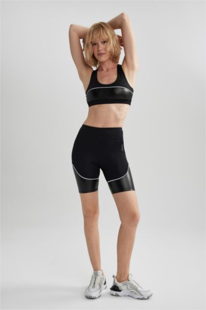 DeFactoFit Black Biker Basic Sports Leggings