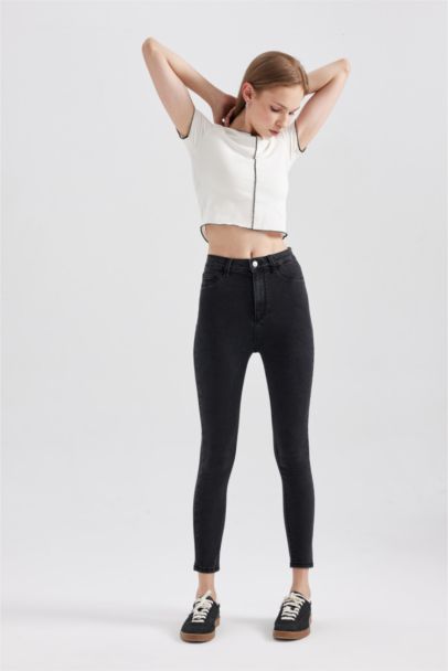 High Waist Long Length Jeans