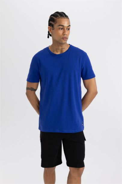 تيشيرت قصة عادية مطبوع من DeFactoFit