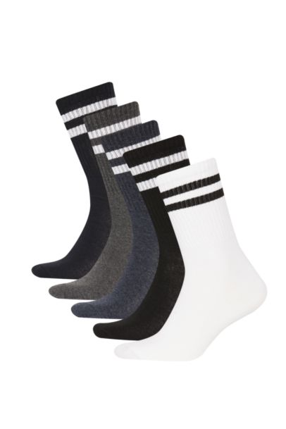 جوارب طويل قطن - 5 قطع