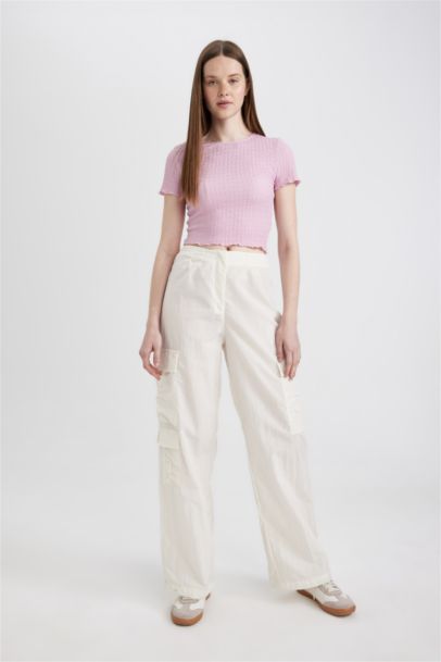 تيشيرت نص ردن سليم فيت بياخة مستديرة