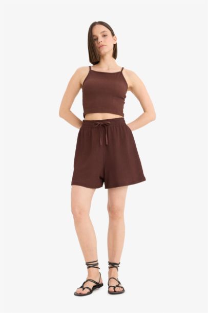 Loose Fit Crepe Shorts