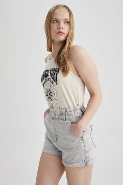 Regular Fit Printed Crew Neck Undershirt