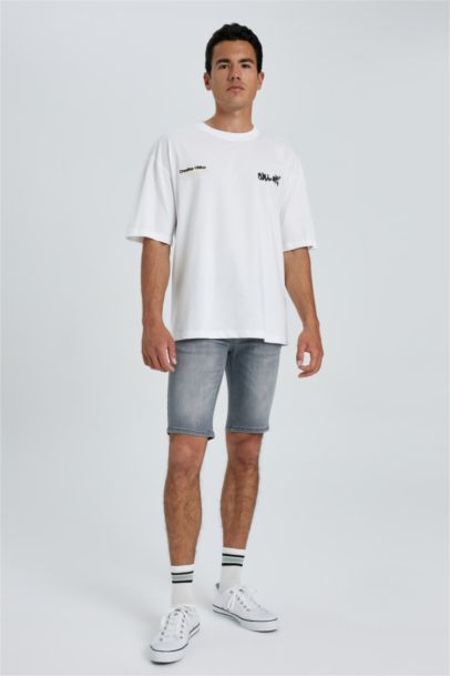 Джинсовые бермуды скинни