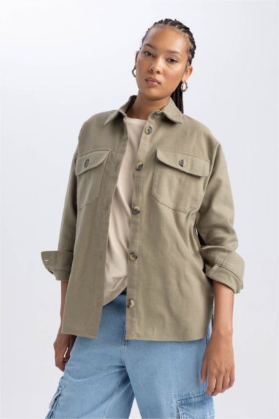 Туника рубашка с длинным рукавом из 100% хлопка