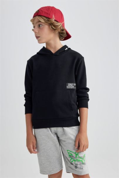 Boy Oversize Fit Hooded Sweatshirt