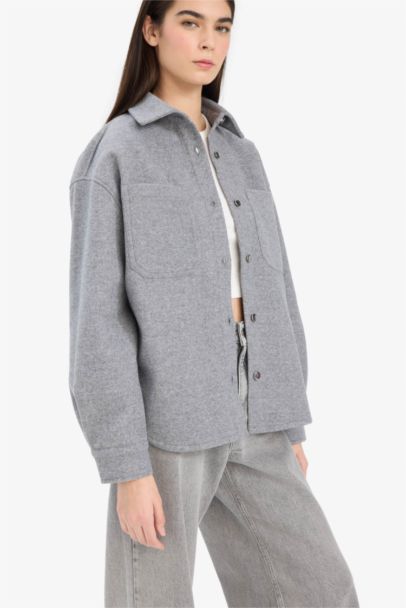 Shirt Collar Flanel Long Sleeve Shirt