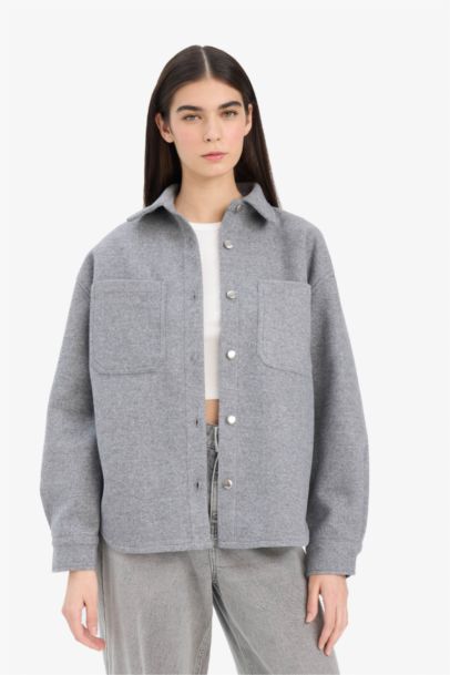 Shirt Collar Flanel Long Sleeve Shirt