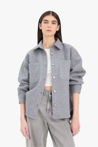 Shirt Collar Flanel Long Sleeve Shirt