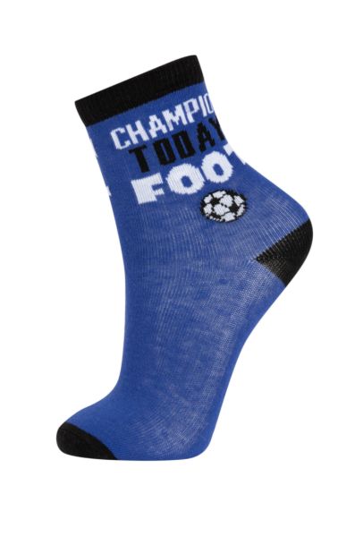 Erkek Çocuk 3'lü Pamuklu Futbol Çorabı