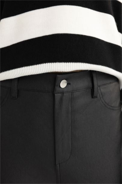 Super Skinny Fit High Waist Standard Faux Leather Trousers