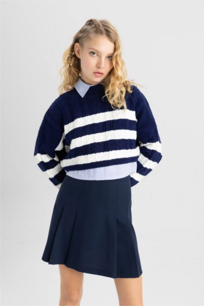 Pull-Over Coupe Régulière Col Rond