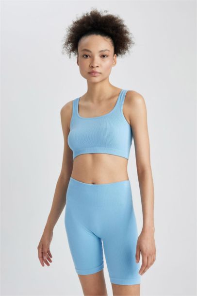 Crew Neck Sports Crop Top Bralet