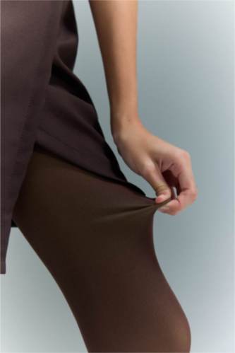 Kadın Kahve Termal Külotlu Çorap