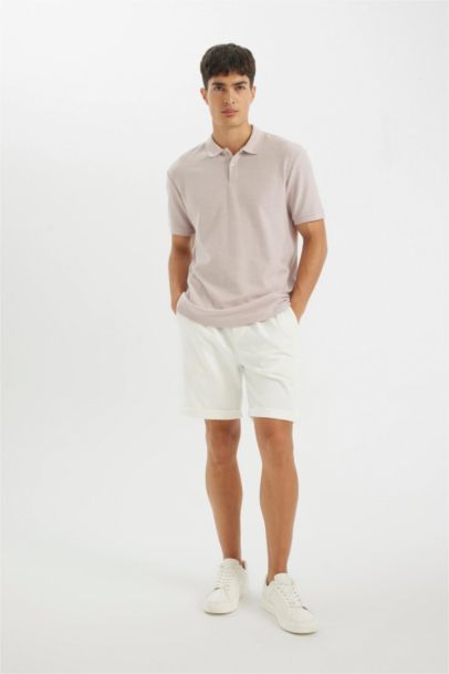 Beli Bağcıklı Yazlık Pike Bermuda Şort