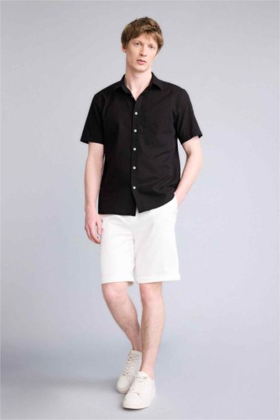 Beli Bağcıklı Yazlık Pike Bermuda Şort