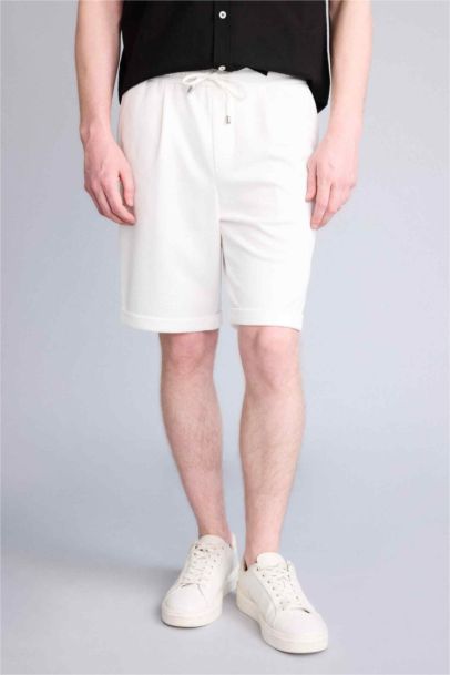 Beli Bağcıklı Yazlık Pike Bermuda Şort