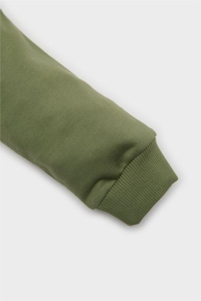 Bisiklet Yaka Basic Düz Sweatshirt Erkek Bebek