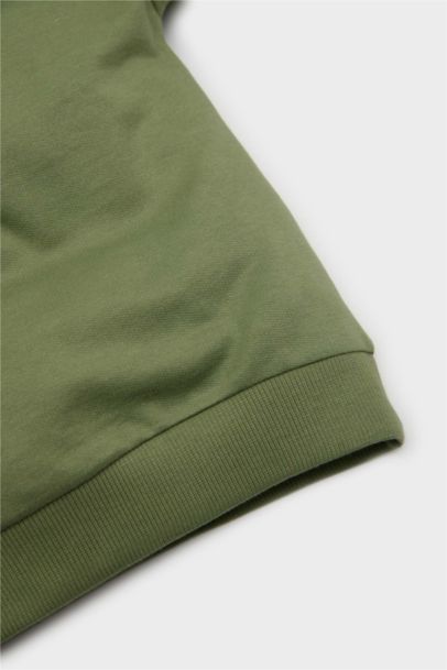 Bisiklet Yaka Basic Düz Sweatshirt Erkek Bebek