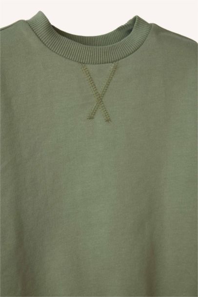 سويت شيرت بيبي ولادي قصة عادية بياقة مستديرة