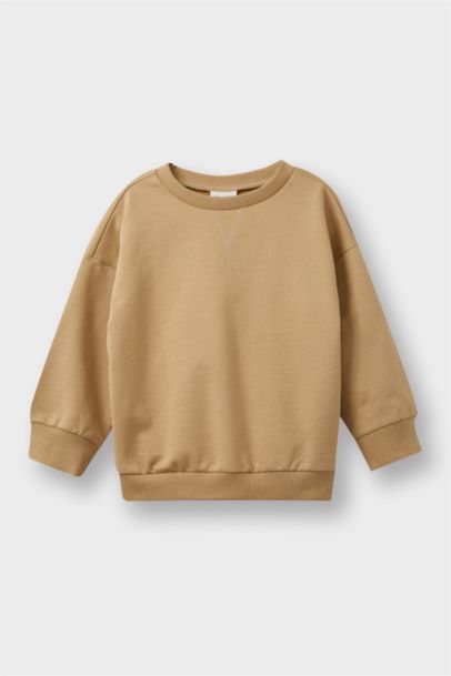 سويت شيرت بيبي ولادي قصة عادية ببطانة ناعمة - قطعتين