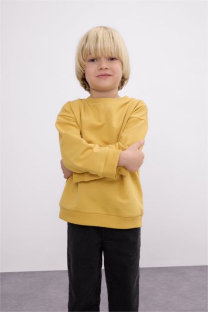 Baby Boy Crew Neck Basic Sweatshirt