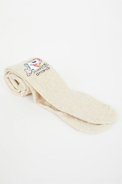 Kız Bebek Kaydırmaz Taban Pamuklu Külotlu Çorap