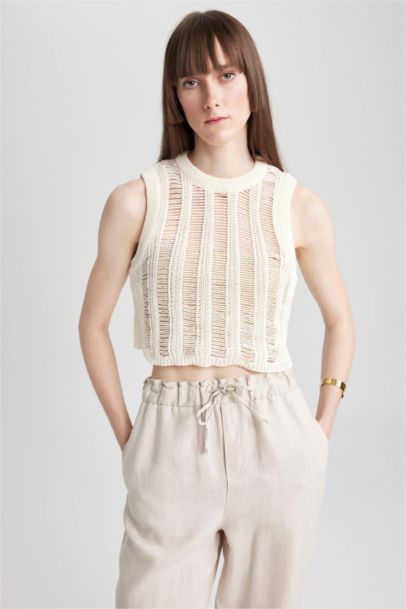 Débardeur À Col Ras Du Cou Coupe Régulière