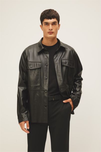 Рубашка свободного кроя с длинным рукавом