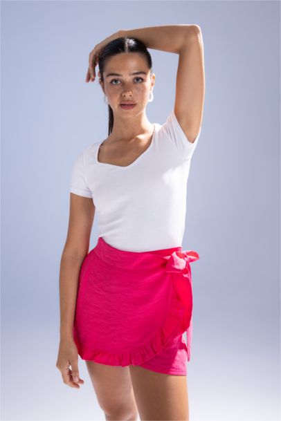 High Waist Wide Leg Modal Shorts