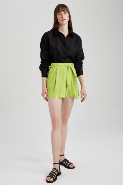 شورت وايد ليج بخصر عالي