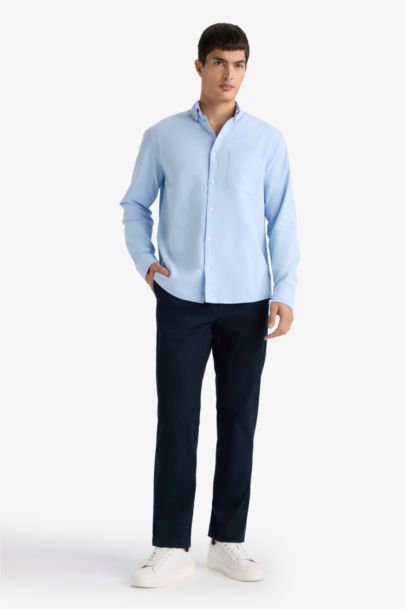 Chemise basique en oxford à manches longues  Coupe régulière