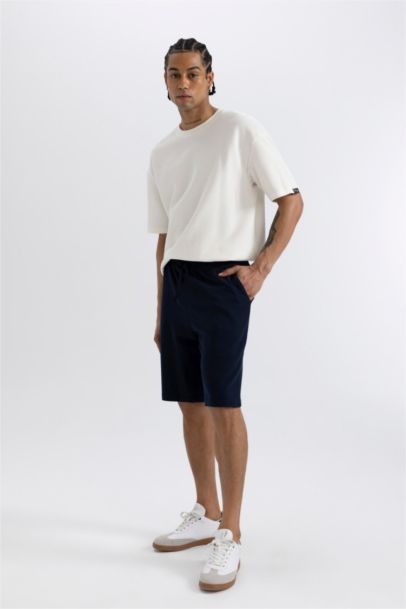 Regular Fit Pocket Pique Shorts Pajama Bottoms