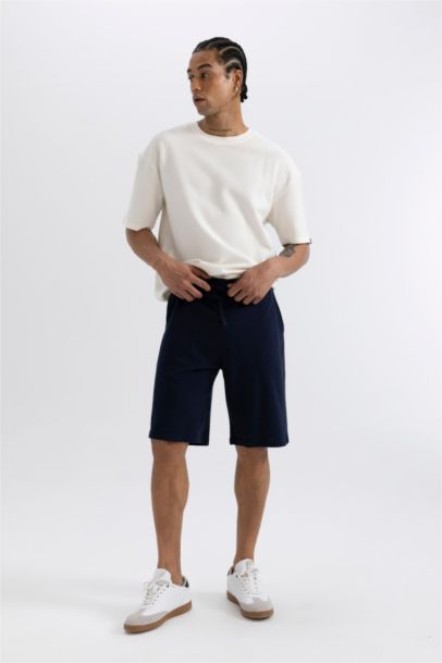 Regular Fit Pocket Pique Shorts Pajama Bottoms