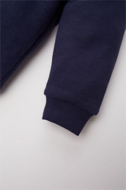 Ensemble Sweatshirt zippé à col montant et pantalon à taille élastique pour Bébé Garçon