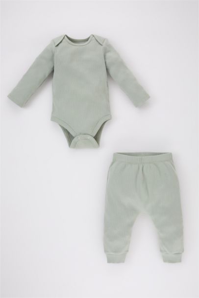 Baby Girl Ribbed Camisole  Snap Body Bottom Set of 2