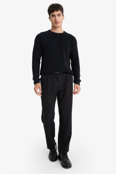 بلوز تريكو قصة عادية بياخة مستديرة